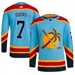 Youth Authentic Florida Panthers Radko Gudas Light Blue Reverse Retro 2.0 Official Adidas Jersey