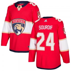 Youth Authentic Florida Panthers Justin Sourdif Red Home Official Adidas Jersey