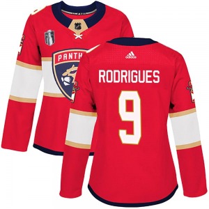 Women's Authentic Florida Panthers Evan Rodrigues Red Home 2023 Stanley Cup Final Official Adidas Jersey
