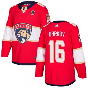 Adult Authentic Florida Panthers Aleksander Barkov Red Home 2025 Stanley Cup Final Official Adidas Jersey