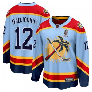 Adult Breakaway Florida Panthers Jonah Gadjovich Light Blue Special Edition 2.0 2024 Stanley Cup Champions Official Fanatics Bra