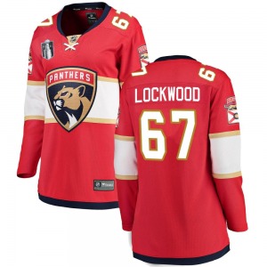 Women's Breakaway Florida Panthers William Lockwood Red Home 2023 Stanley Cup Final Official Fanatics Branded Jersey