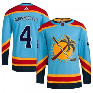 Adult Authentic Florida Panthers Jay Bouwmeester Light Blue Reverse Retro 2.0 Official Adidas Jersey