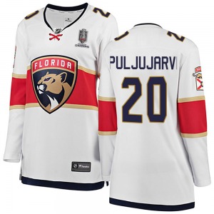 Women's Breakaway Florida Panthers Jesse Puljujarvi White Away 2024 Stanley Cup Champions Official Fanatics Branded Jersey
